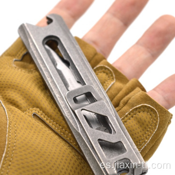Cuchillo utilitario plegable de titanio de seguridad con bloqueo de seguridad